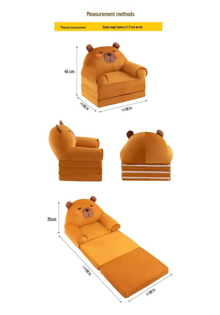 Divano Pieghevole Rimovibile Lavabile a Cartoni Animati per Bambini