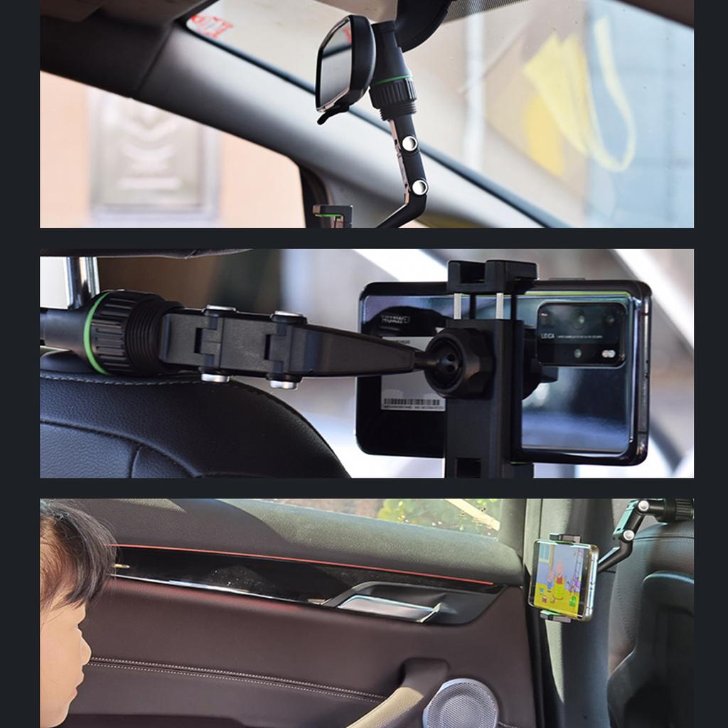 Car Phone Holder 360 Rotation Phone Cradle Universal Bracket Rearview Mirror Driving Recorder Rotatable Smart Phone Stand In Car