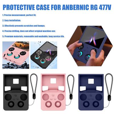 Protective Case Cover For ANBERNIC RG 477V Handheld Game Console Accessories Silicone Anti Fall Dust-proof Protective Shell