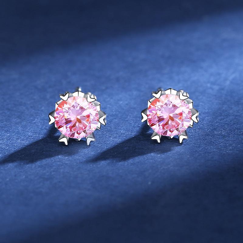 D VVS1 Moissanite Stud Earrings For Women Pass Diamond Tester Pen S925 Platinum Plating Moissanita With 2 GRA Certificates