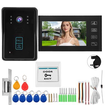 Sistem de acces la telecomandă cu card de parolă pentru interfon video cu fir de 7 inchi