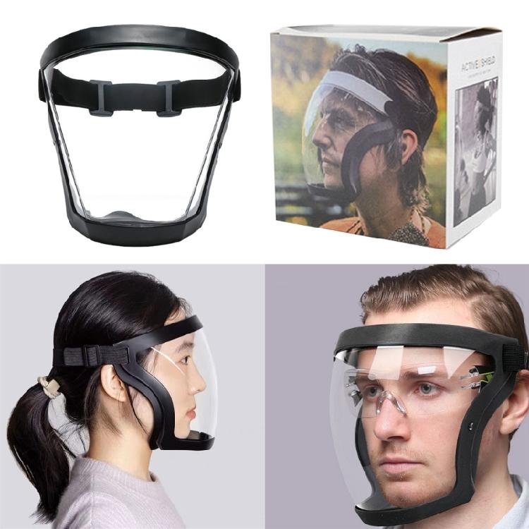 Anti-imma Plast Ansiktsskydd med Justerbart Band Helt Ansikte Genomskinligt Skydd Mask Cykling Vindtät Mask Lätt att Använda