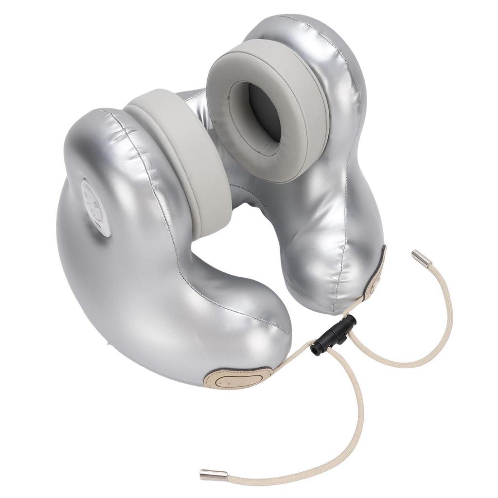 Travel Neck Pillow with Bluetooth 5.2 Headset U Shape Music Pillow with 2 Level Heating Detachable Magnetic Ear