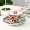 British Style High-grade Exquisite Gilded Bone Porcelain Coffee Cup Palace Style Tea Cups Household Kitchen Utensils 220ml