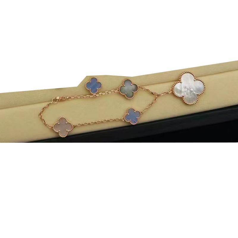 

Seiko High Quality V Gold Four-leaf Clover Bracelet Size Asymmetrical Five-flower Natural Fritillary Women s Bracelet V Gold