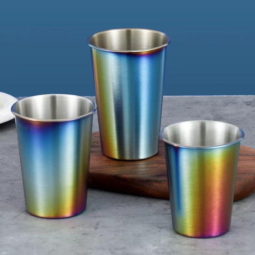 Wide Mouth Stainless Steel Cup 400/500ML Drinking Cup Wine Cup Beer Cup  Restaurant