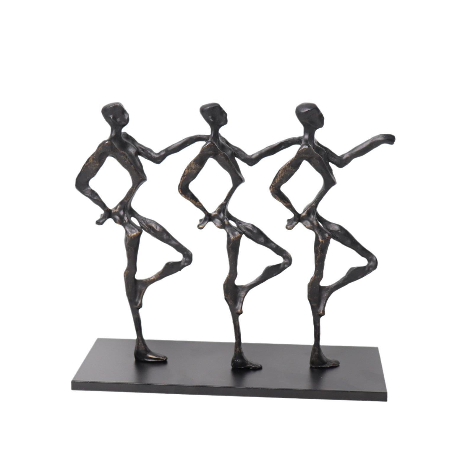 Modern Minimalist Metal Trio Figurine for Living Room and Study Décor