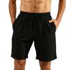 Herren elastische Taille Kordelzug Shorts Leicht Atmungsaktiv Lässig Outdoor Laufen Fitnessstudio Shorts mit Taschen