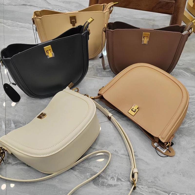 Satteltasche Damen High End Neue Echtleder Umhängetasche Leichte Luxus Textur Nische Schultertasche Damen
