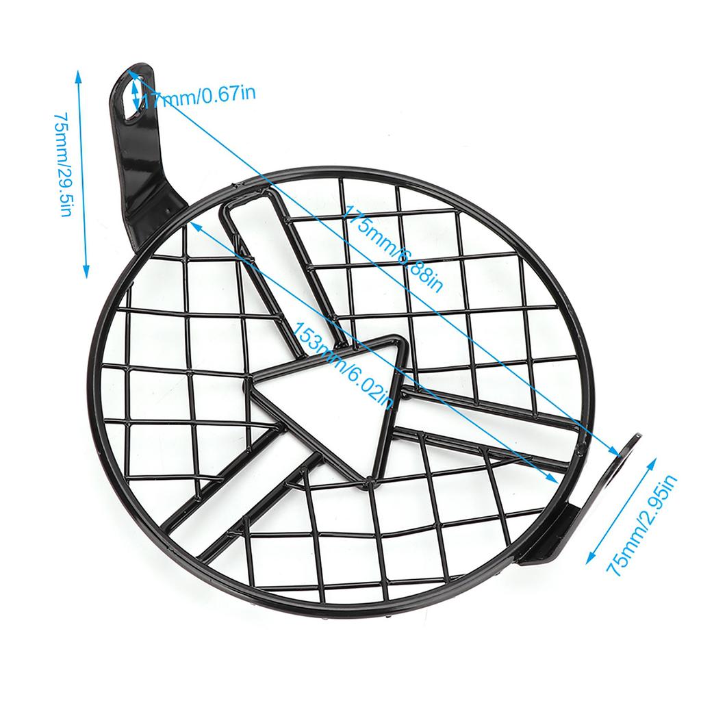 Motorcycle Headlight Guard Grille Headlamp Grill Cover Protector Fit for CG125 GN125