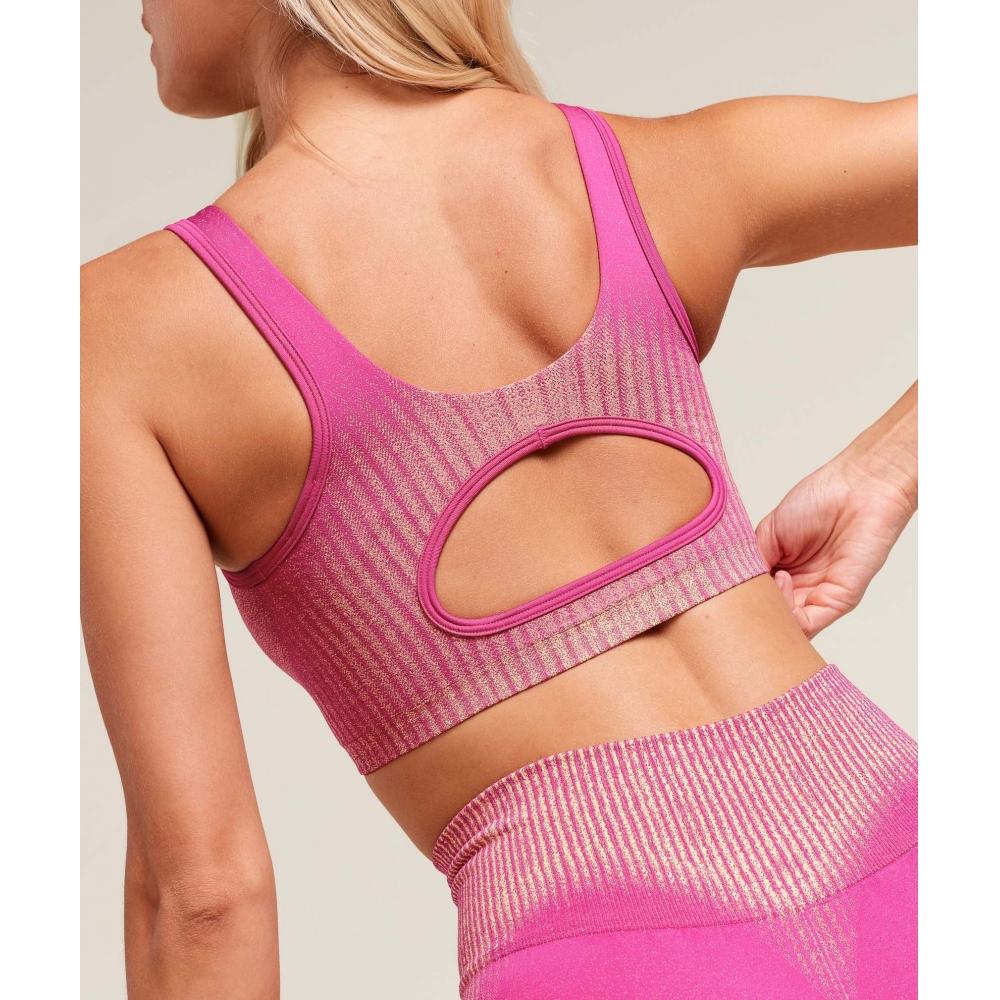 Gymshark Diffuse Seamless Sports Bra Winning Pink Refresh Yellow B3b3h Kcrh