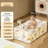 Environmentally Friendly Portable Baby Bath Tub: Indoor, Foldable, Insulated & Spacious for Sitting or Lying Down.