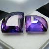 16 Ct Natural PURPLE Tanzanite  CERTIFIED Fancy Cut Pair Loose Gemstone