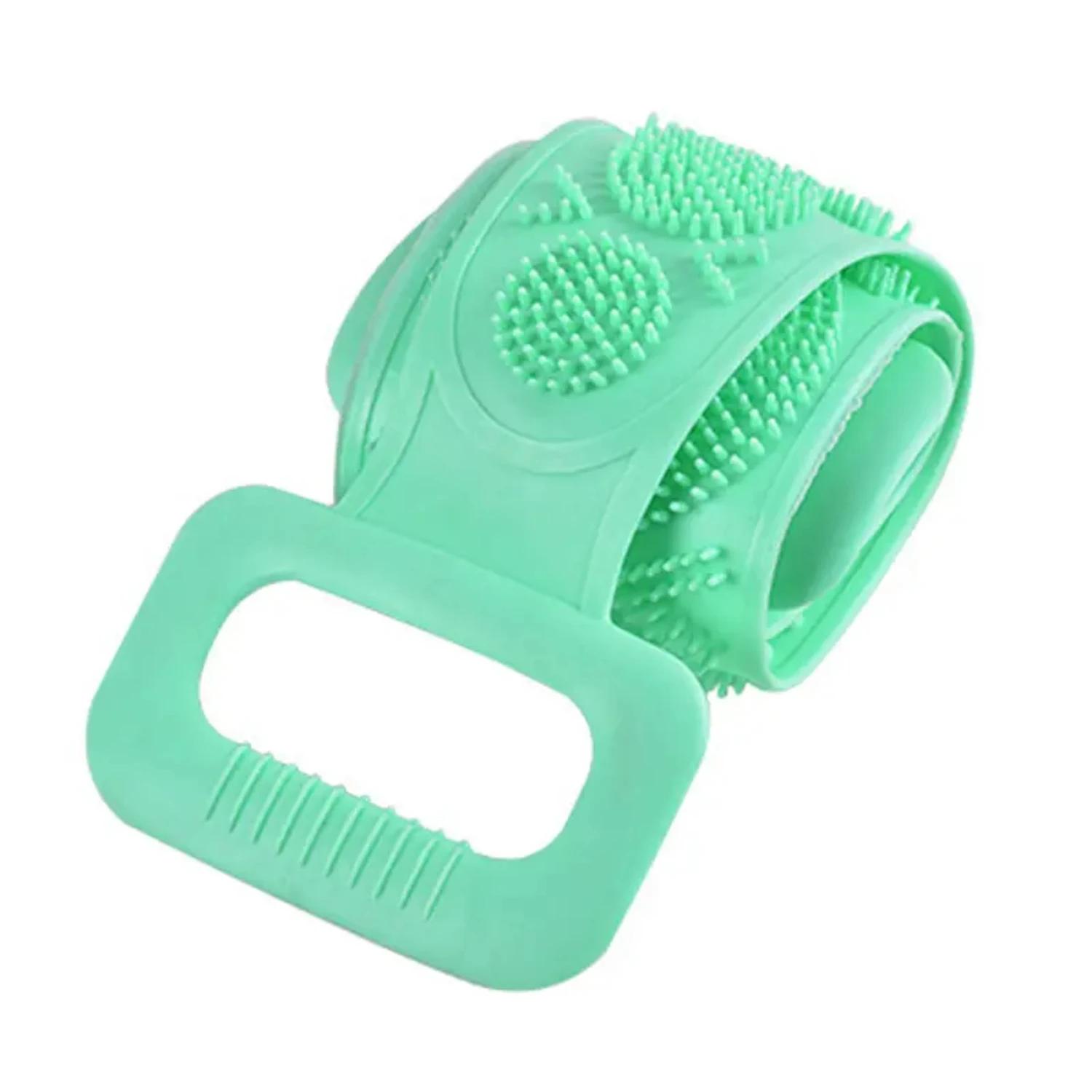 Silicone Back Scrubber For Shower - 1 Pc Long Handle Exfoliating Body Scrubber with Soft Bristles - Shower Back Scrubber for Dee 125g розовый