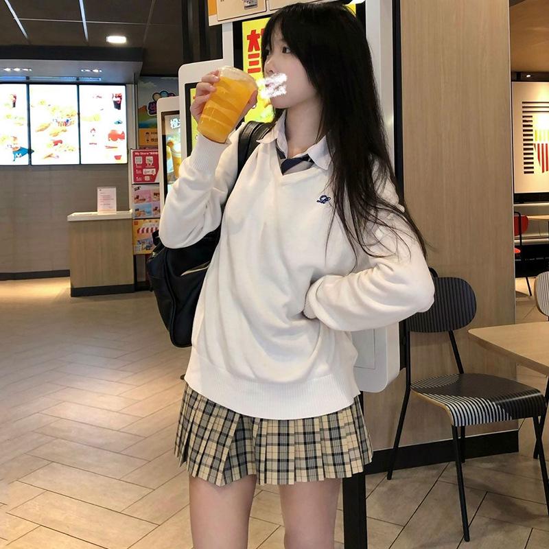 Japanese Academy Style High Waist Plaid Pleated Skirt - Flower Sea Collection