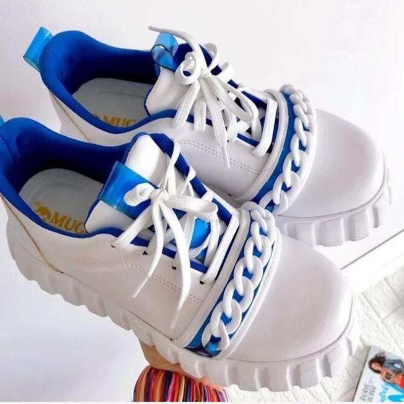New Fashion Women's Casual Sports Shoes Plus Size Lace-up Running Shoes