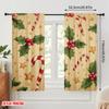 2 Stück, 2D-Flachdruck Kreative Vorhänge Weihnachtsmann mit Geschenk1 Vielseitiger Polyesterstoff (ohne Stange) Art Deco Festlich für