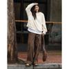 Demana Women's Lazy Beige Hooded Sweatshirt