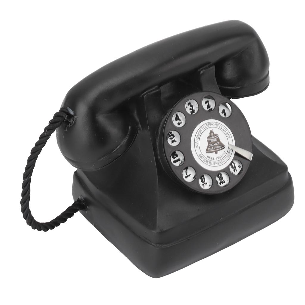 Large Retro Decorative Phone Model Resin Vintage Rotary Telephone Decor Statue Decoration for Cafe Bar Window Decor Type 13