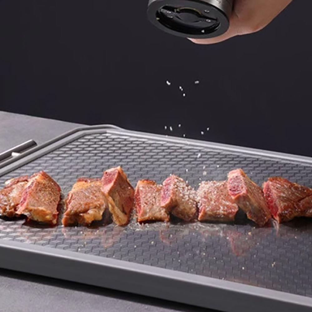 Scratch Resistant Stainless Steel Cutting Board Double Sided Use Kitchen Chopping Block  Fruits