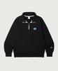 Champion Heritage Logo Loose Fit Half Zip Black