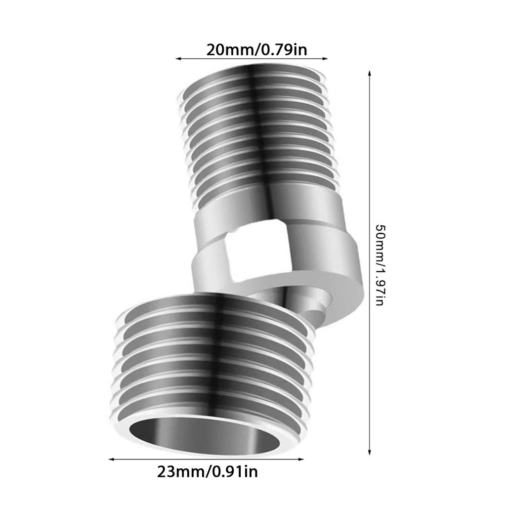 Adaptér sprchové baterie z nerezové oceli 360 stupňů nastavitelný úhlový ohnutý základna prodloužený úhlový sprchová hlavice rohový spoj