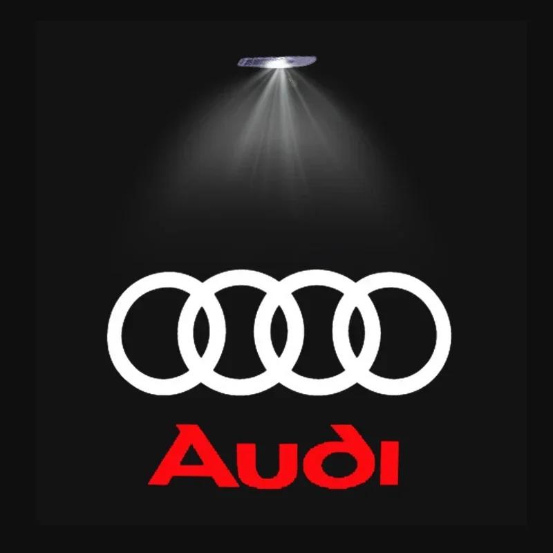 For Audi C74Pcs For Audi A3 A4 B8 8P 8V A6 C7 A5 Q5 B7 B6 B9 SLINE RS Q3 Q7 S3 S4 S5 S6 Car Door Welcome Light Led HD Projector Lamp