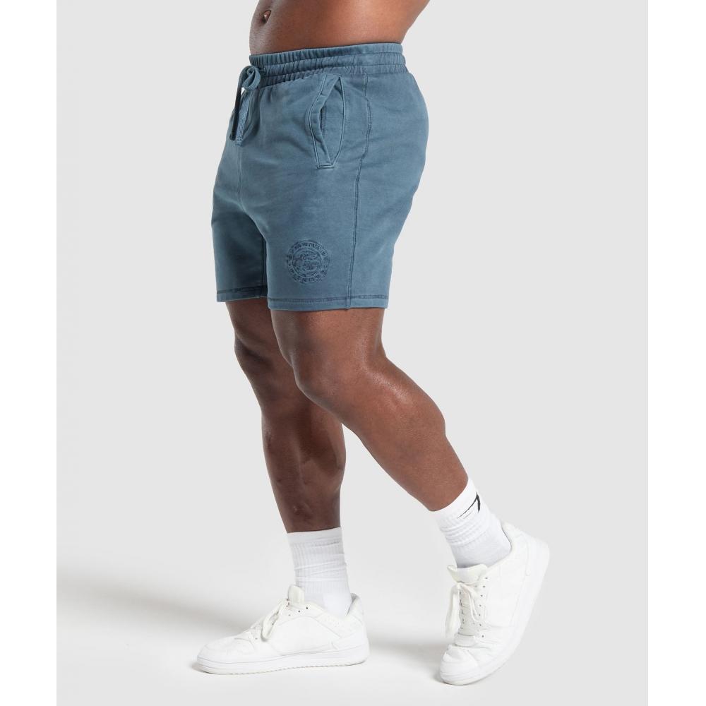 Gymshark Premium Legacy Shorts Cargo Blue A6a7a Uczq