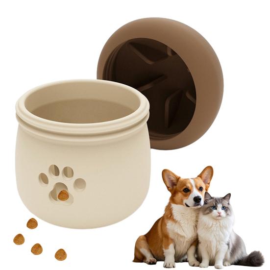 Silicone Dog Treat Dispensing Toy Mushroom Food Leakage Interactive Chew Toy Indoor Dog Cats Teething Cleaning Feeder Toy