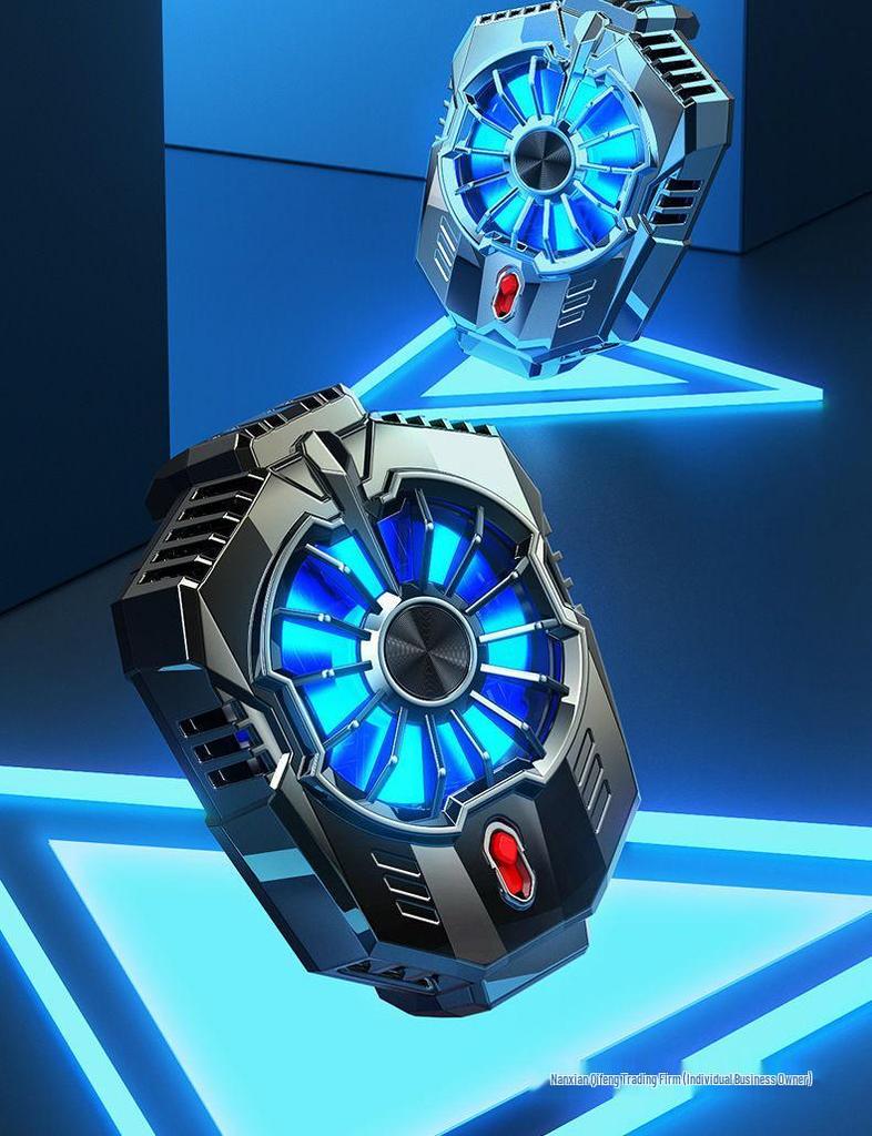 Desktop Semiconductor Dual-Core Mobile Phone Cooler Stand with Large Area Cooling and Fan