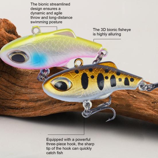 5 stk Fiske sluk Harde agn med treblekroker Realistisk utseende Naturlig svømmepositur Mini størrelse Bærbare kunstige sluk