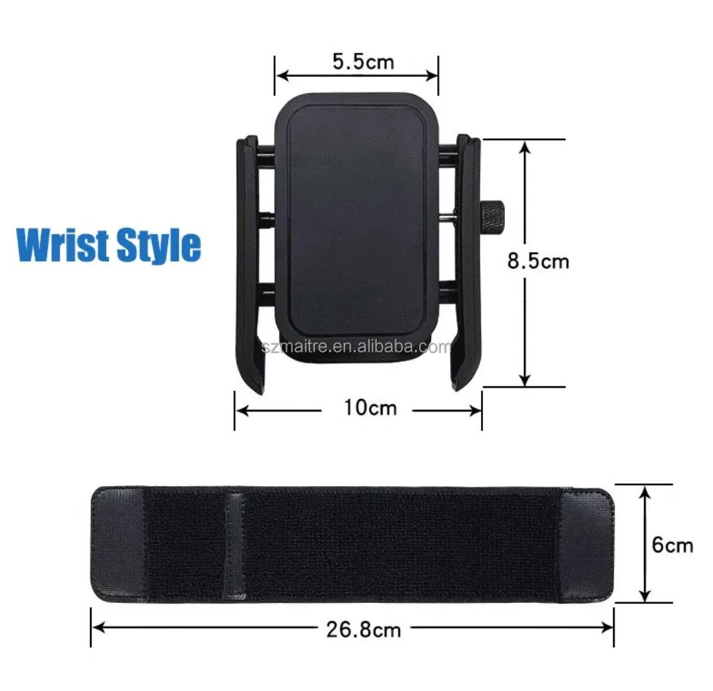 E-TREE Adjustable Portable ABS Wrist Cell Phone Holder with Telescopic Arm 360 Rotating Phone Strap for for 4-7