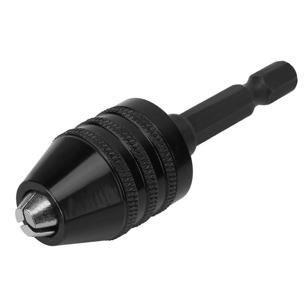 1Celsius4 Keyless Drill Chuck 0.3-6.5mm Clamping Capacity Hex Shank Adapter for   Power Drill Electric Grinder with Converter