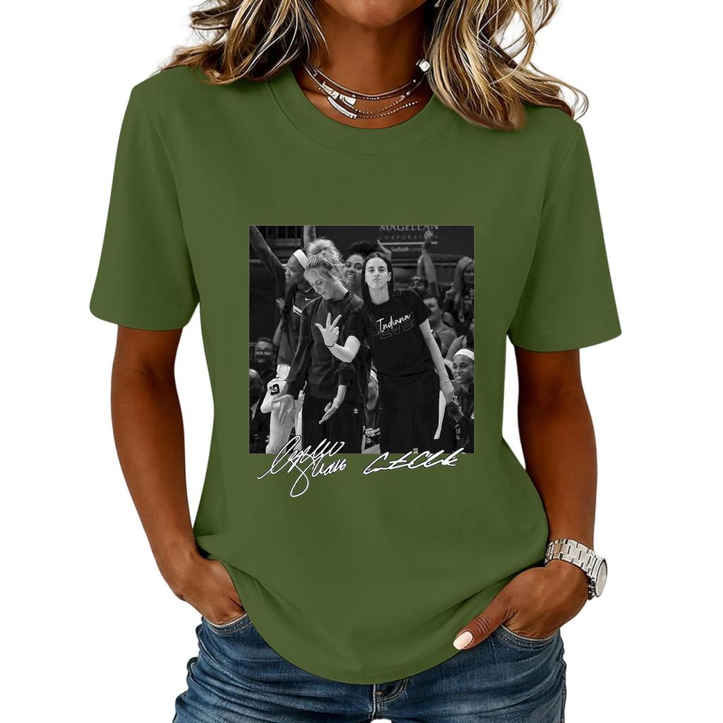 Unisex Casual Letter Print Neck Short Sleeve T-Shirt for Everyday Wear