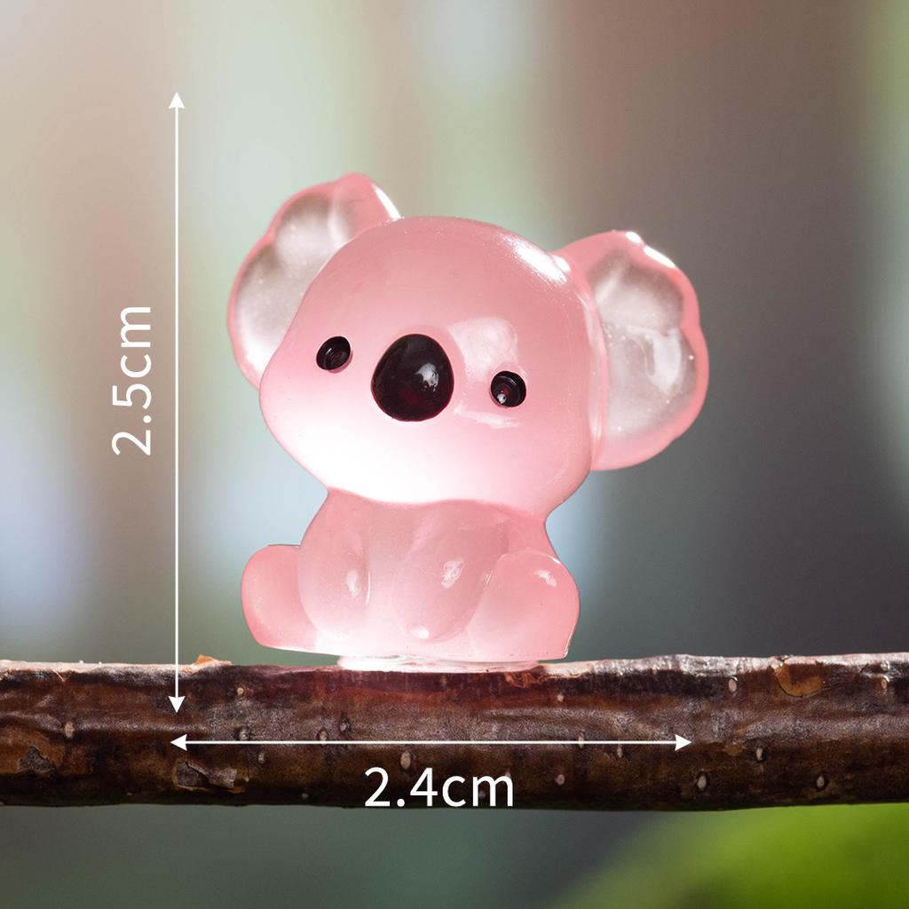Glow-in-the-dark Koala Micro Landscape Gardening DIY Crystal Ball Decoration Accessories Cute Little Koala Resin Decoration
