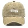 Washed Distressed Snapback Hat Adjustable Baseball Cap for Unisex Women Soft Outdoor Hiking Golf Hat Print Text Made To Worship