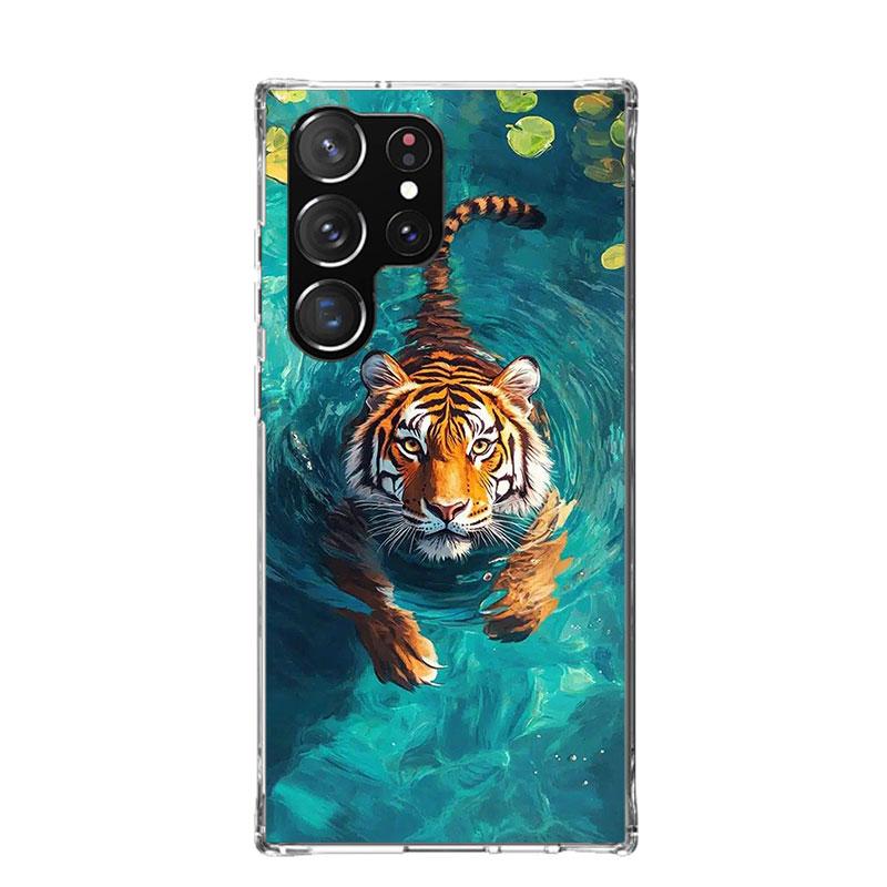 Superior Tiger Pattern Art Phone Case For Samsung Galaxy S26 S25 Edge S24 S23 FE S22 Ultra S21 Plus S20 + Fundas Cover Coque Gal