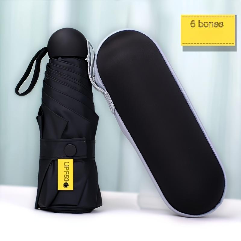 

Compact 6-Rib Mini Umbrella with Capsule Case - Windproof, Sun Protection, Suitable for Travel, Hiking and Everyday Use, Portable Rain Cover