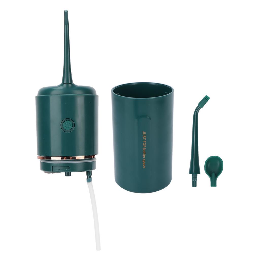 Electric Oral Irrigator Rechargeable Portable Water Teeth Cleaner for Dental CareGreen