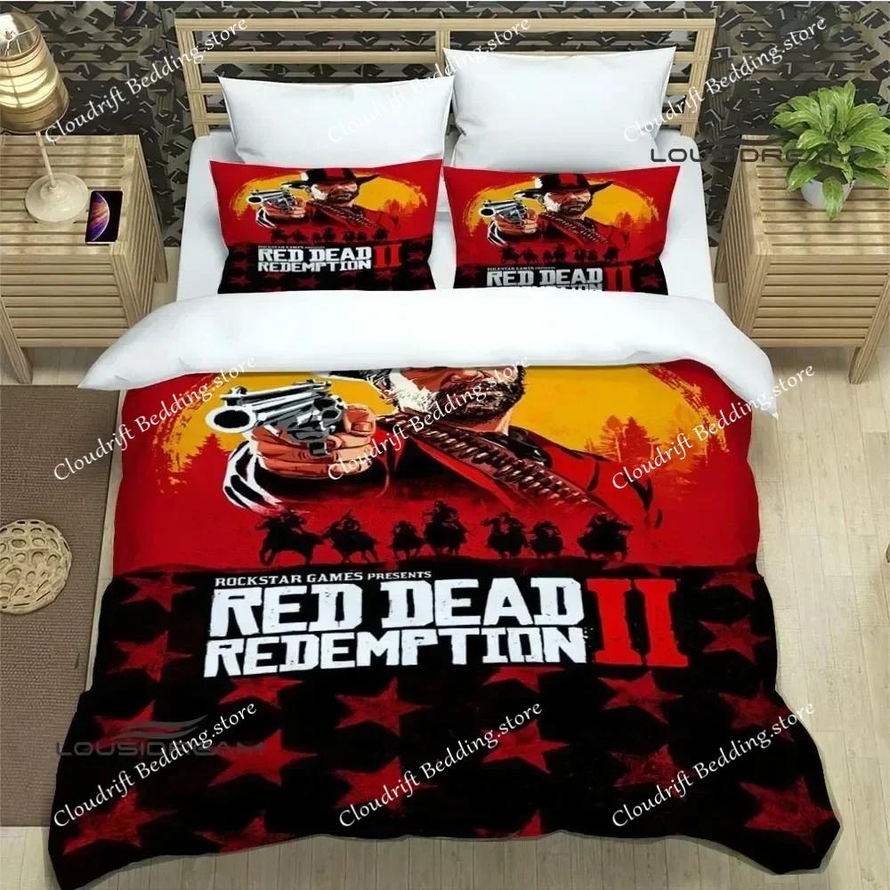 3D Печать Изысканные Покрывала с Принтом Red Dead Удобное Одеяло Пододеяльник King Queen Single Полиэстер Комплект Постельного Белья