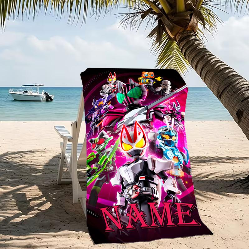 Customizable personalized beach towels Kamen Rider Decade themed designs.Suitable for the beach, yoga, sports;ideal as beach accessories