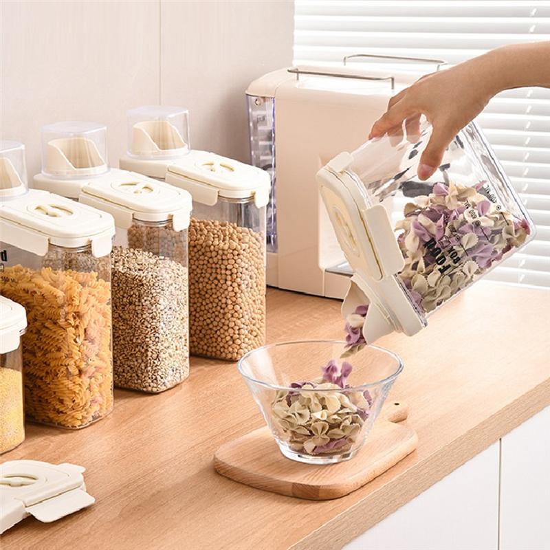ABBY-Sealed Coarse Grain Tank Household Kitchen Rice Storage Tank Insect-Proof Moisture-Proof Grain Storage Barrel NONE
