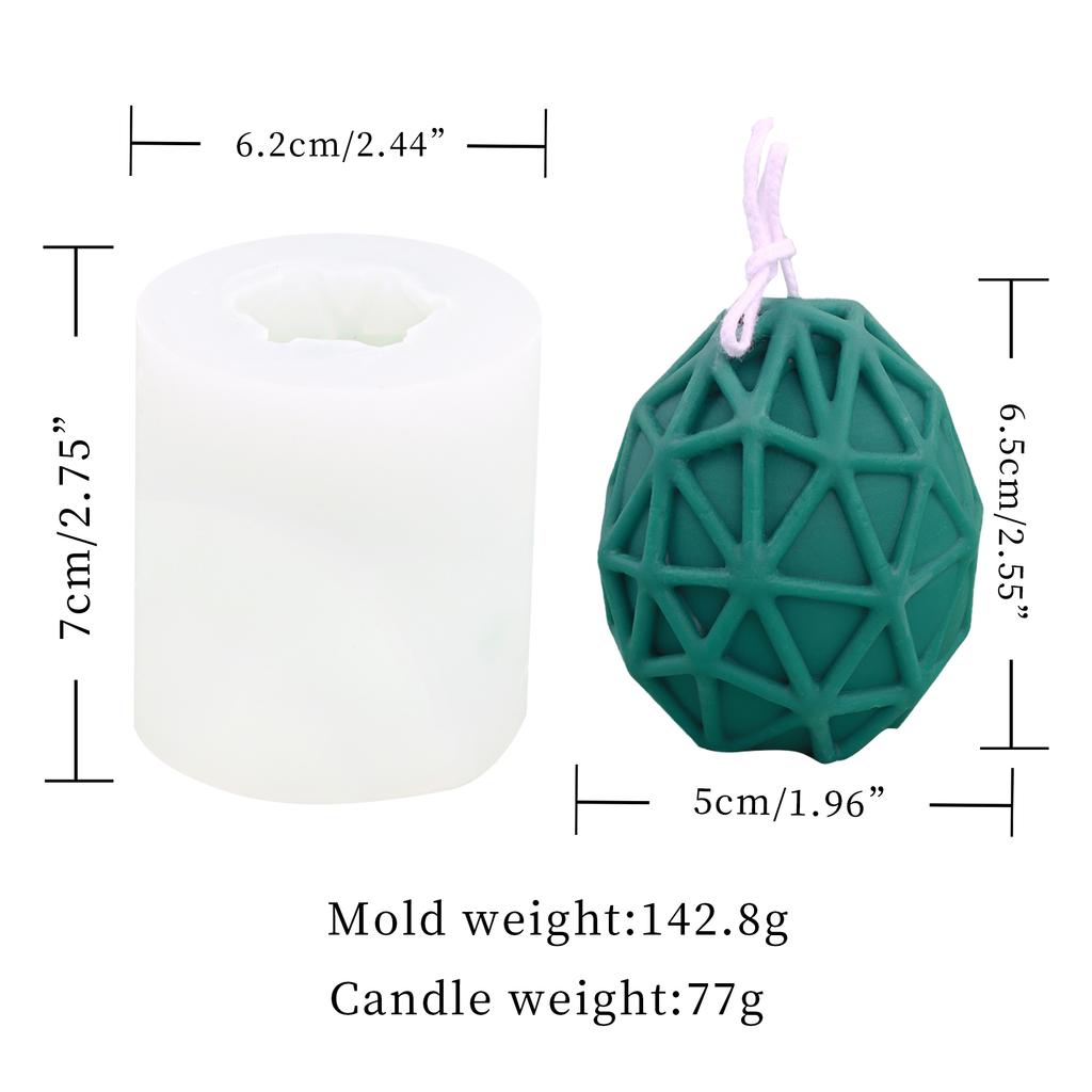 3D Easter Egg Silicone Mold Candle Making Chocolate Food Candy Cake Molds Form Mould Candles Business Round Flowers Easter Theme