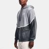 Under Armour Rival Amp Color Block Fleece Hooded Training Sweatshirt Men Sweatshirt Peach Gray 1357090-012