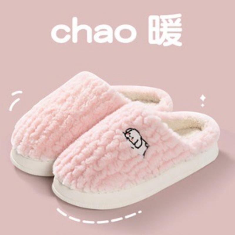 Cotton Slippers Women's Winter Bag and New Confinement Shoes Indoor Home Thick-soled Velvet Warm Couple Cotton Shoes Men
