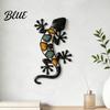 Tropical Home Accents Iron Art Lizard Decor Wall Metal Gecko Colorful Painted Exotic Garden Fence Decoration Outdoor Farmhouse Hanging