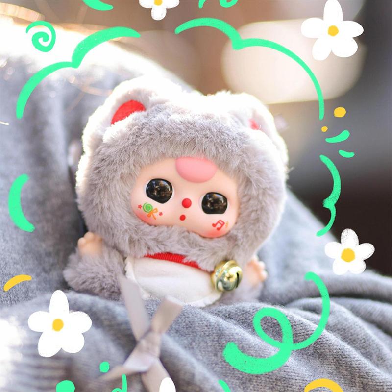 Baby Three Billionaire Lucky Cat Series Blind Box Toys Mystery Box Plush Doll Stuffed Toys Bag Pendant Charm Birthday Gift