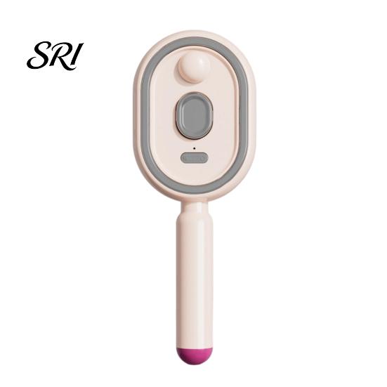 Spazzola per Capelli Lisciante Elettrica con Spruzzo ad Aria e Cuscino d'Aria 2-in-1 Nebulizzante con Facile Utilizzo Acqua Riduce l'Effetto Crespo Antistatico Ritrattile Vapore Massaggio Pettine