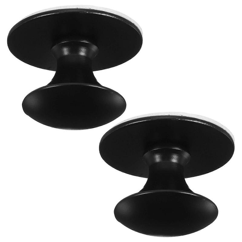 Black Suction Cup Bathroom Grab Bar for Elderly with 2Pcs Handles