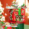 Creative Merry Christmas Mechanism Box Santa Claus Building Blocks Snowman Xmas Tree MOC Bricks Toys For Children Christmas Gift